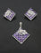 Zirconia Rhodhium Polish Pendant Set