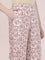 White Woven Viscose Printed Palazzo