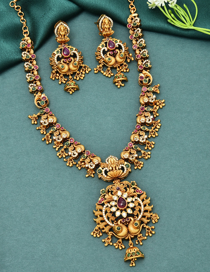 Designer Matt Zirconia Necklace Set