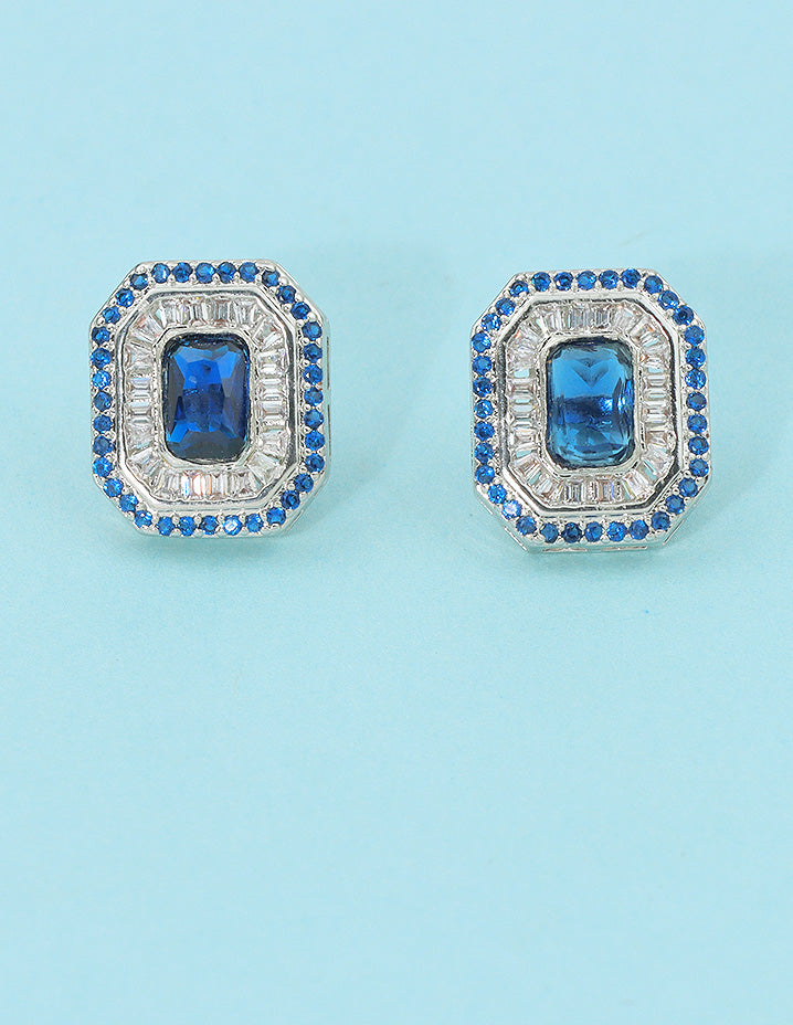 Designer Navy Blue Royal Stud Earrings