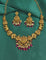 Designer Lakshmi Devi Ruby Matt Kempu Necklace Set