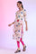 White Floral Printed Straight Pure Cotton Kurta
