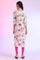 White Floral Printed Straight Pure Cotton Kurta