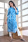 Blue Shibori Printed Dori Embroidered Rayon Twill Straight Kurta