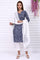 Blue Batik Printed Pure Cotton Straight Casual Kurta