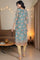 Blue Botanical Printed Dori Embroidery Straight Kota Kurta