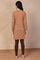 Brown Textured Straight Kurti