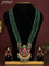 Antique beaded green necklace double peacock pendant with jadau kundan stones and pearl & beads hangings
