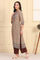 Brown Geometric Printed Sequins Straight Modal Kurta, Palazzos and Dupatta Set