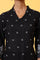 Black Schiffli Embroidered Pure Cotton Straight Kurta and Palazzo Co-ord Set