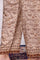Beige Abstract Printed Beaded Cotton Straight Kurta, Palazzo and Dupatta Set