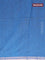 Bengal soft cotton saree cs blue with plain body and zari woven piping border