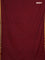 Bengal soft cotton saree maroon with plain body and zari woven piping border