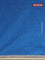 Bengal soft cotton saree peacock blue with plain body and zari woven piping border