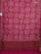 Chanderi silk cotton saree magenta pink with allover prints and banarasi style border