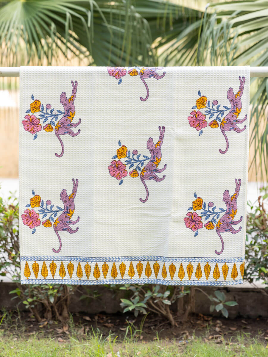 Adbhut Block Printed Cotton Bath Towel