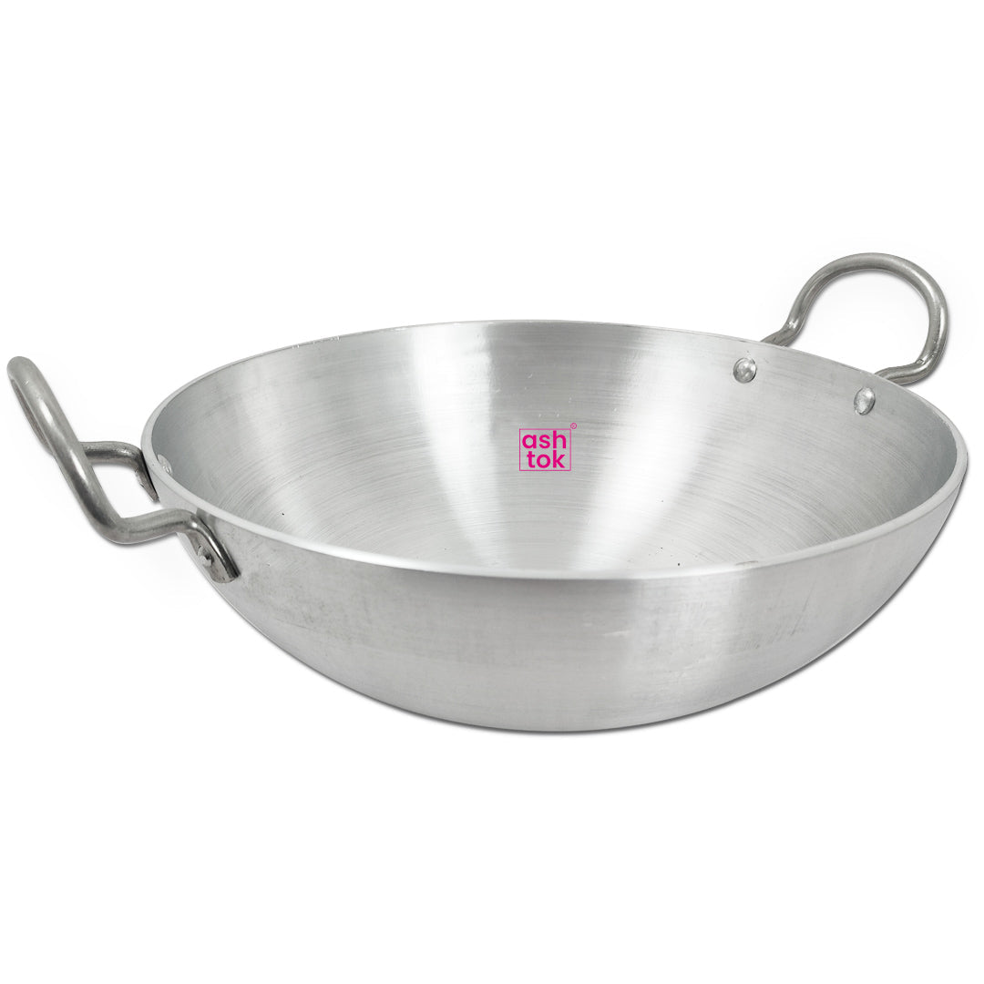 Aluminium Kadai, Aluminum Indian Kadai Cookware pan, Deepfry pan, Stir Pan, Frying Pan