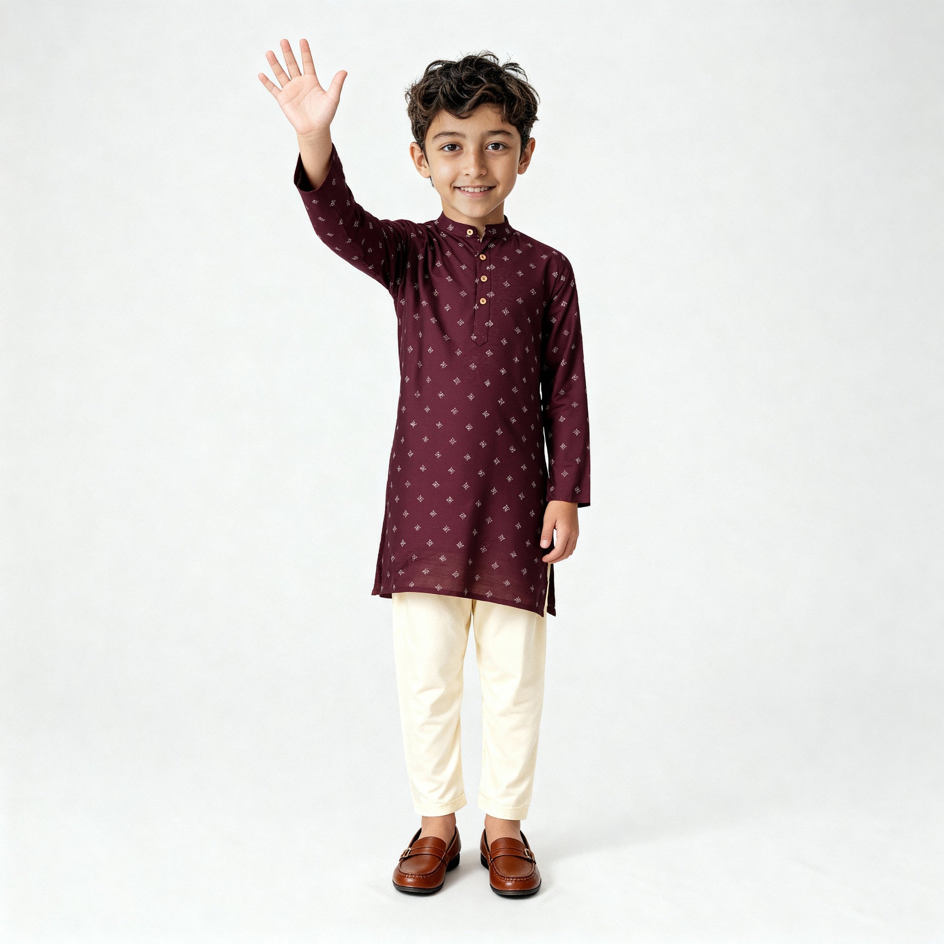 Boys Printed Kurta with Pant Sets