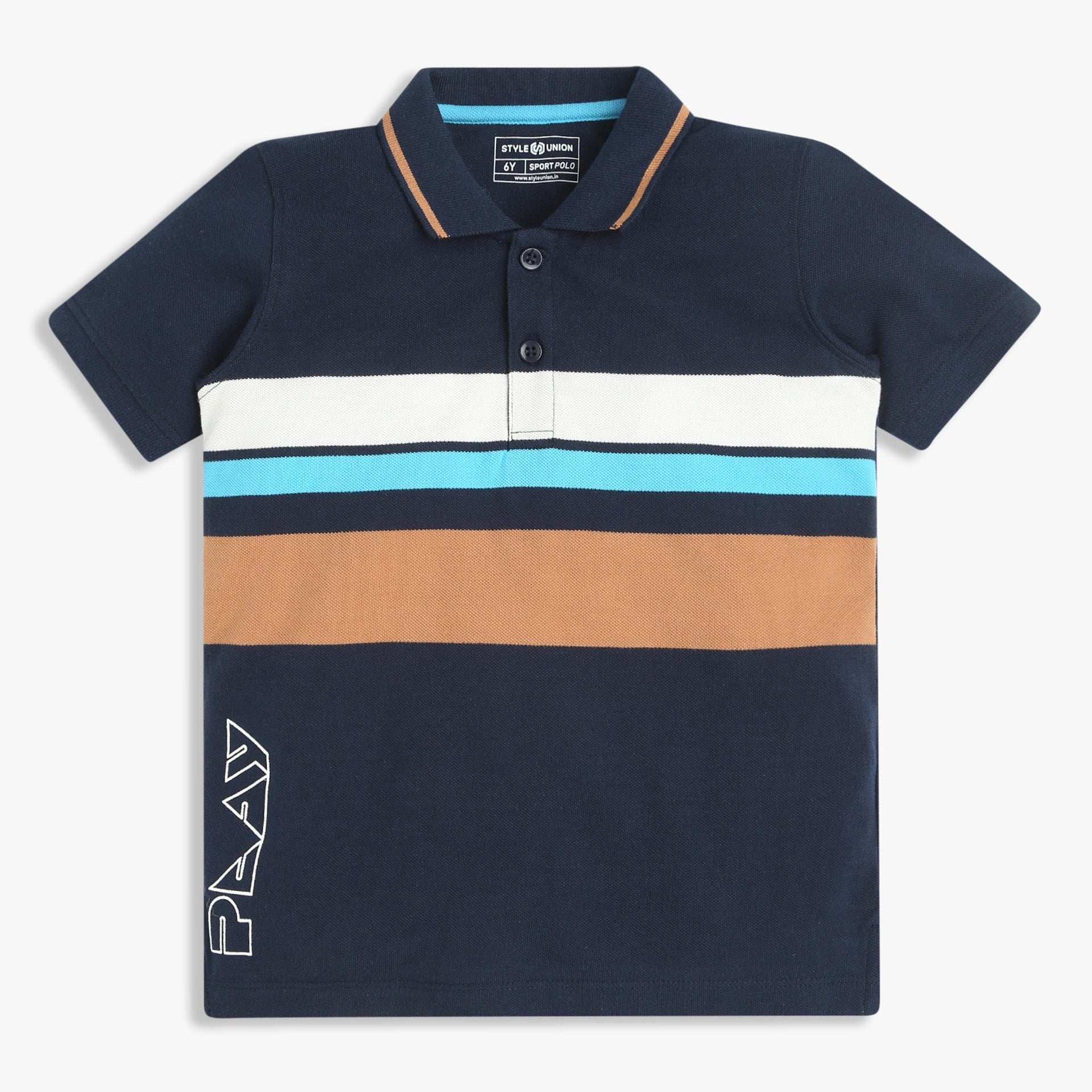 Boys Striped Sport Polo T-Shirt