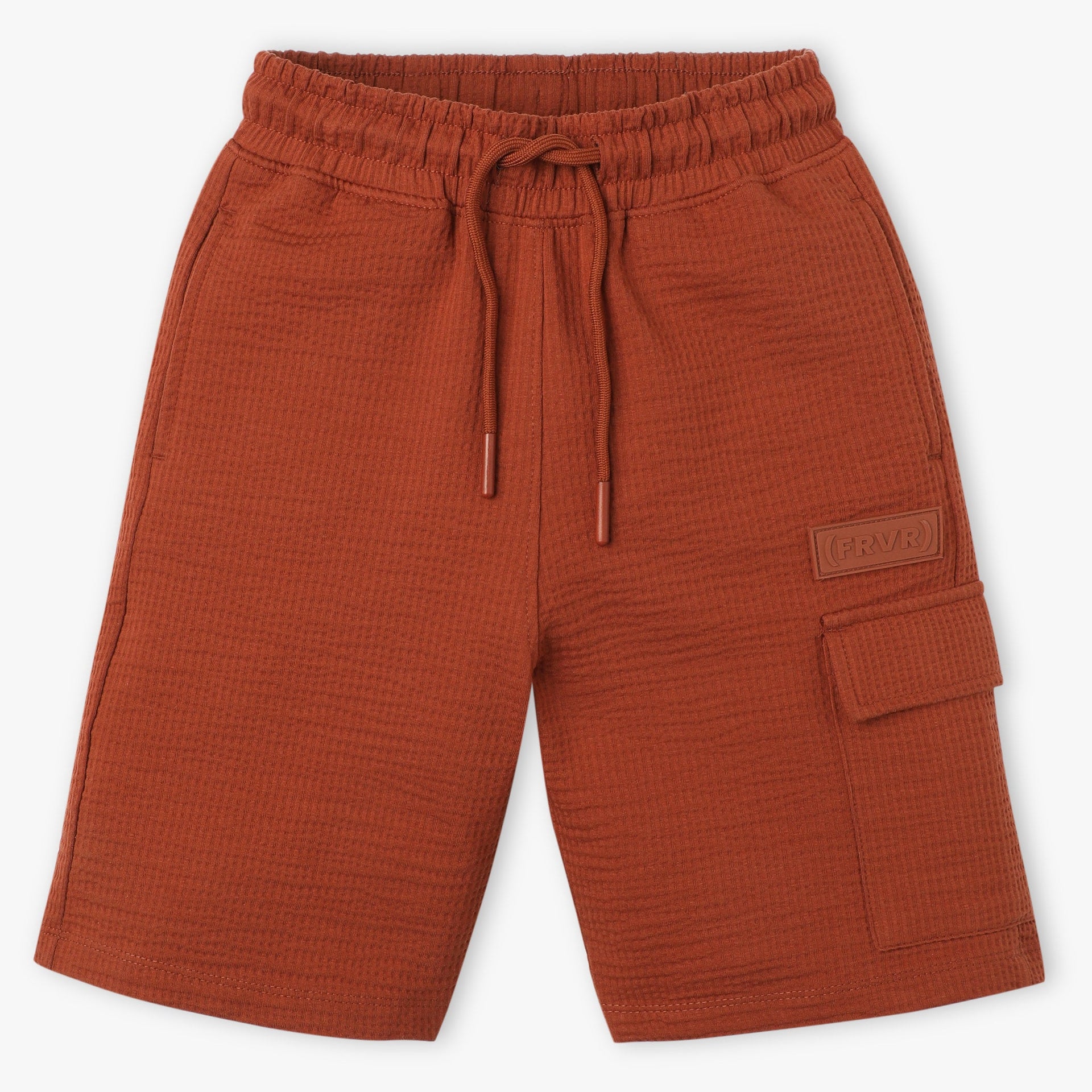 Boys Knee Length Mid Rise Cargo Pocket Shorts