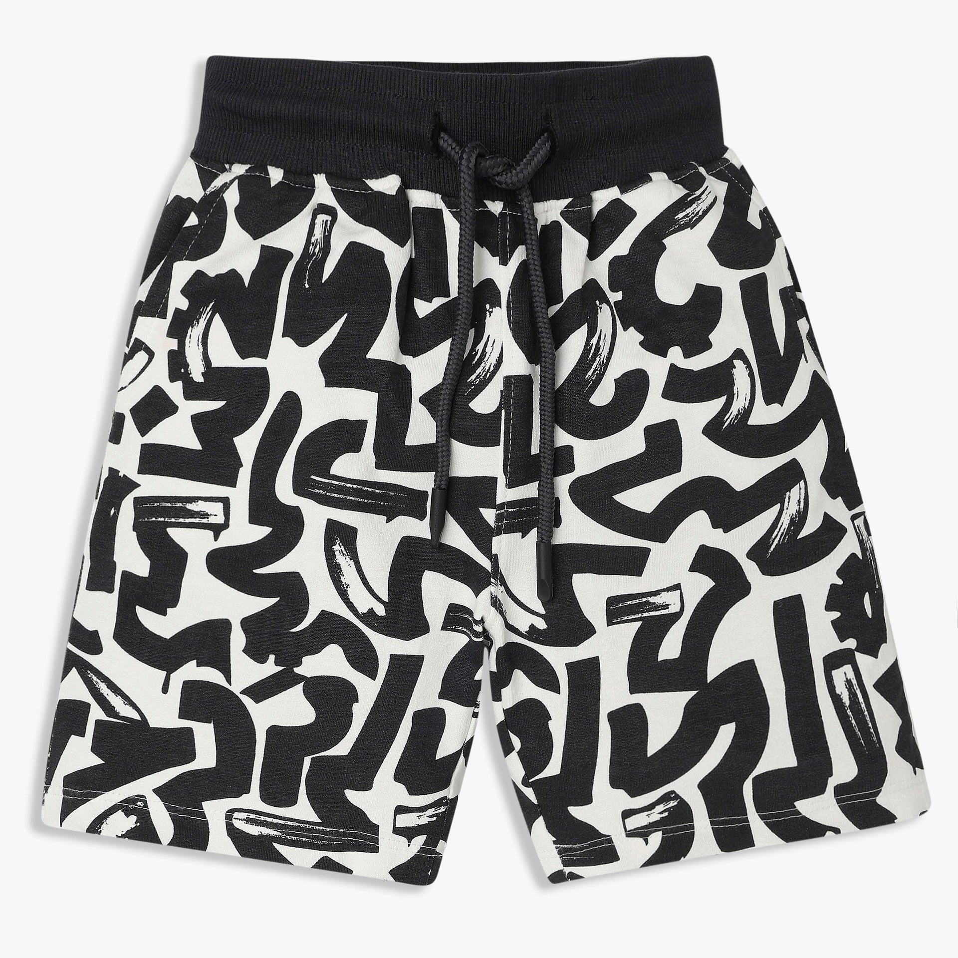 Boys Cotton All Over Print Knee Length Shorts