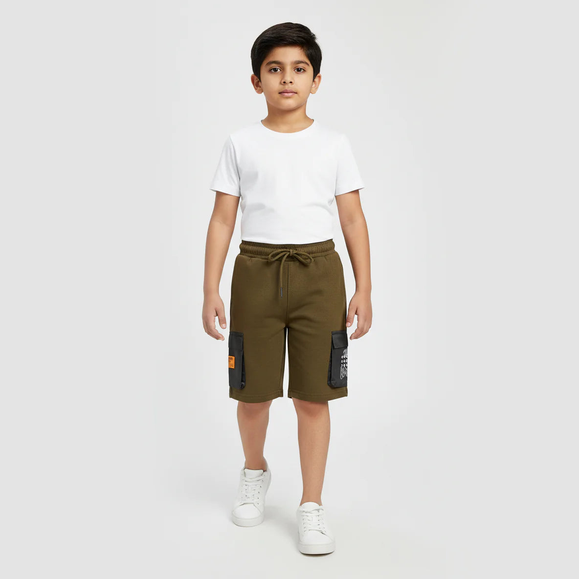 Boys Cut and Sew Oversize Shorts