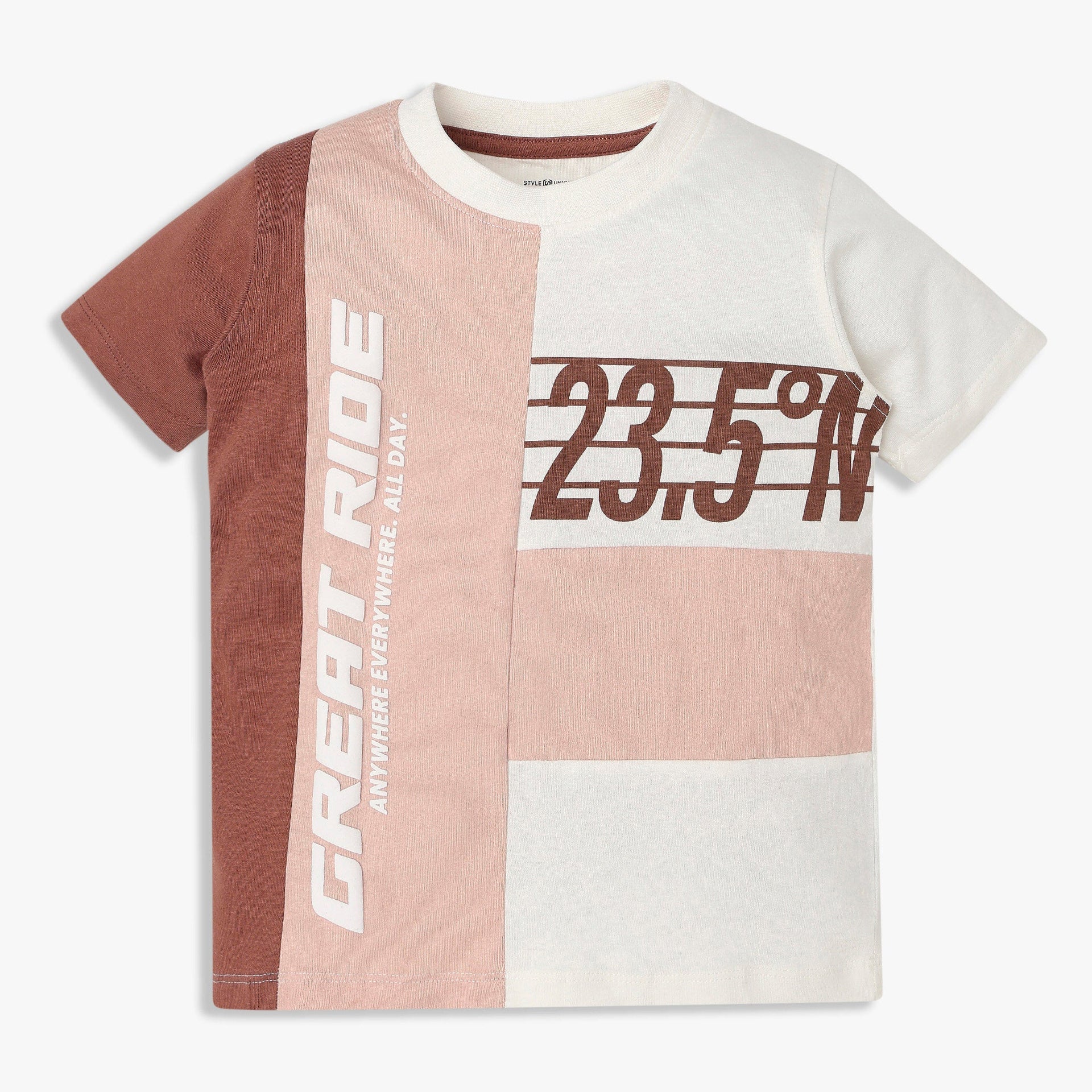 Boys Cotton Crew Neck Weekend T-Shirt