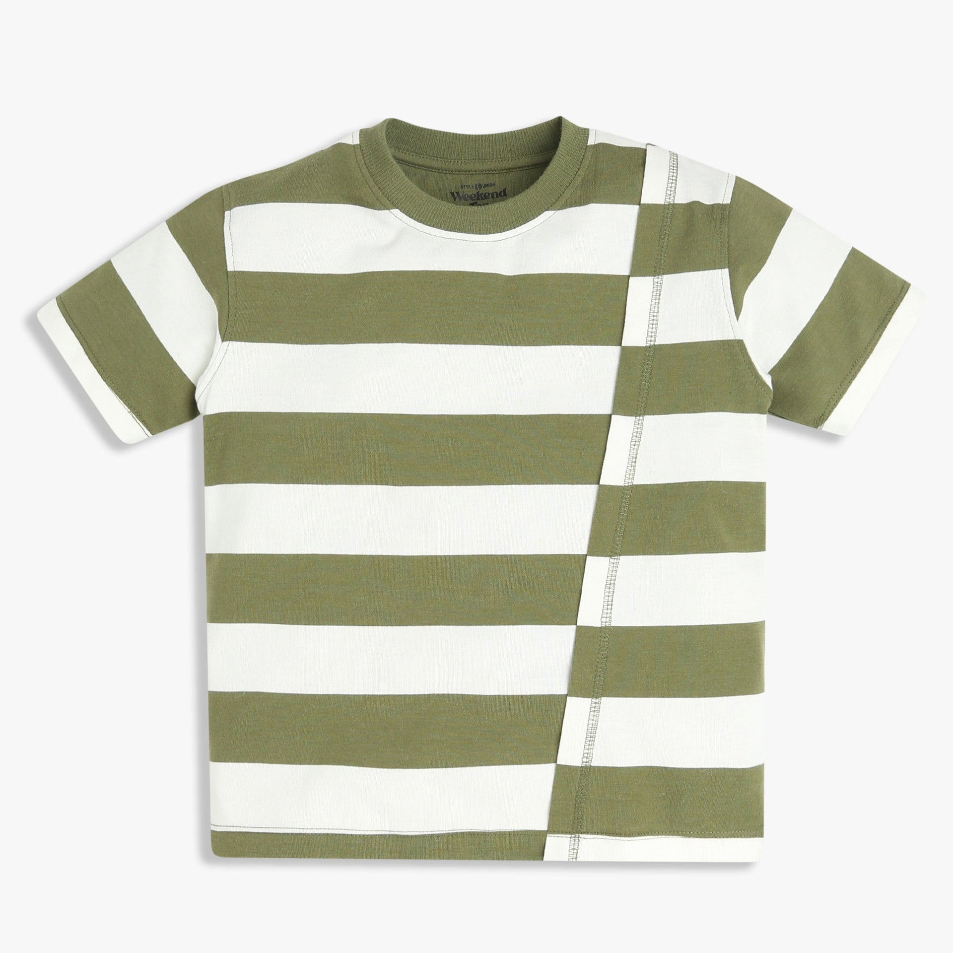 Boys Crew Neck Striped T-Shirt