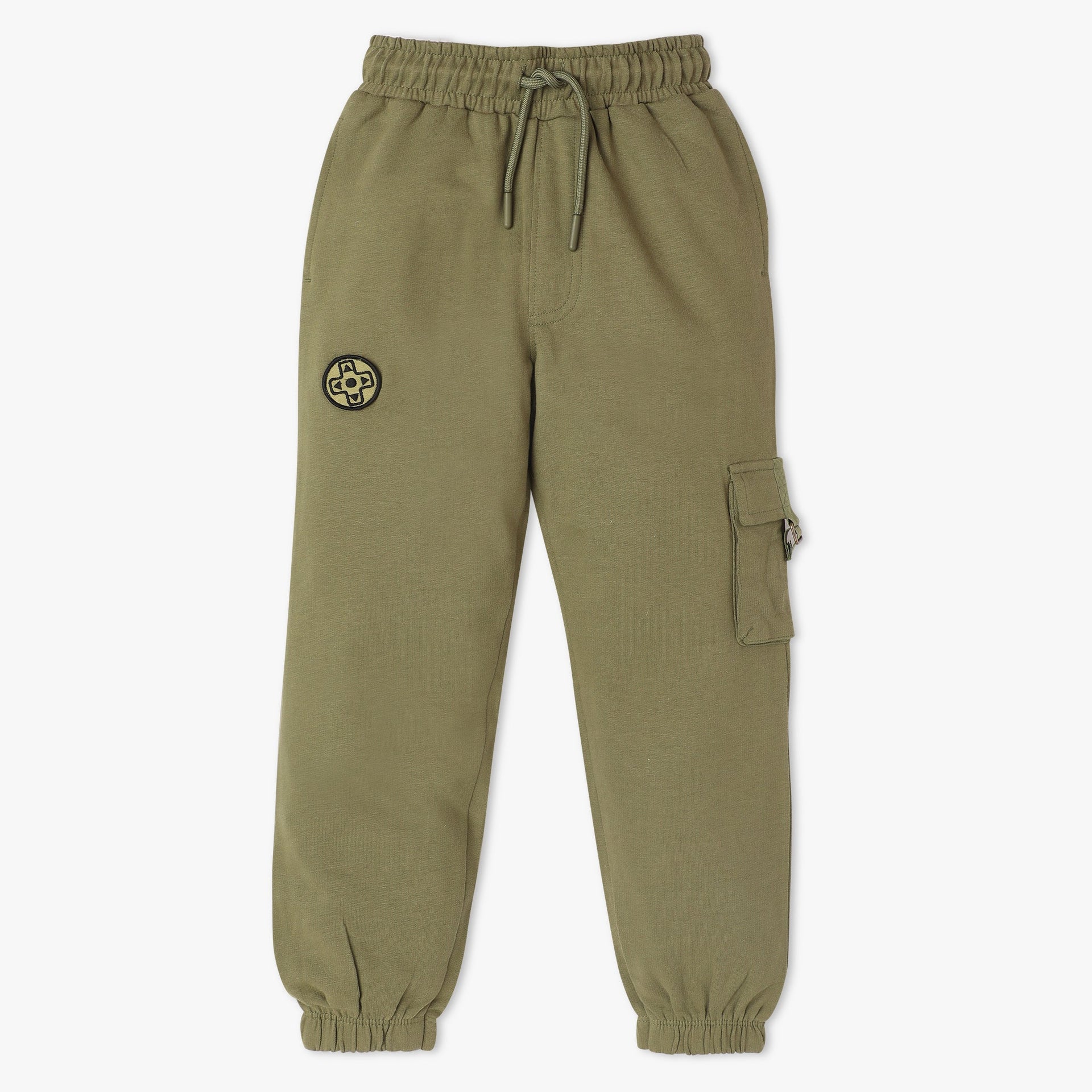 Boys Full Length Solid Pop Jog Cargo Pocket Fashion Jogger