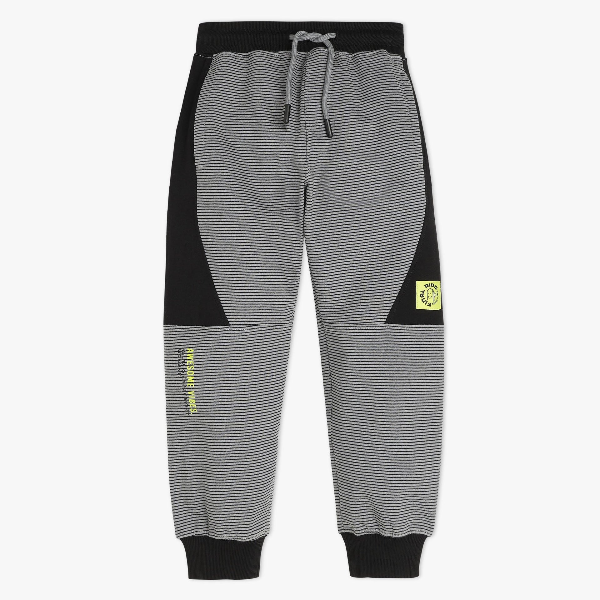 Boys Solid Full Length Side Panel Joggers