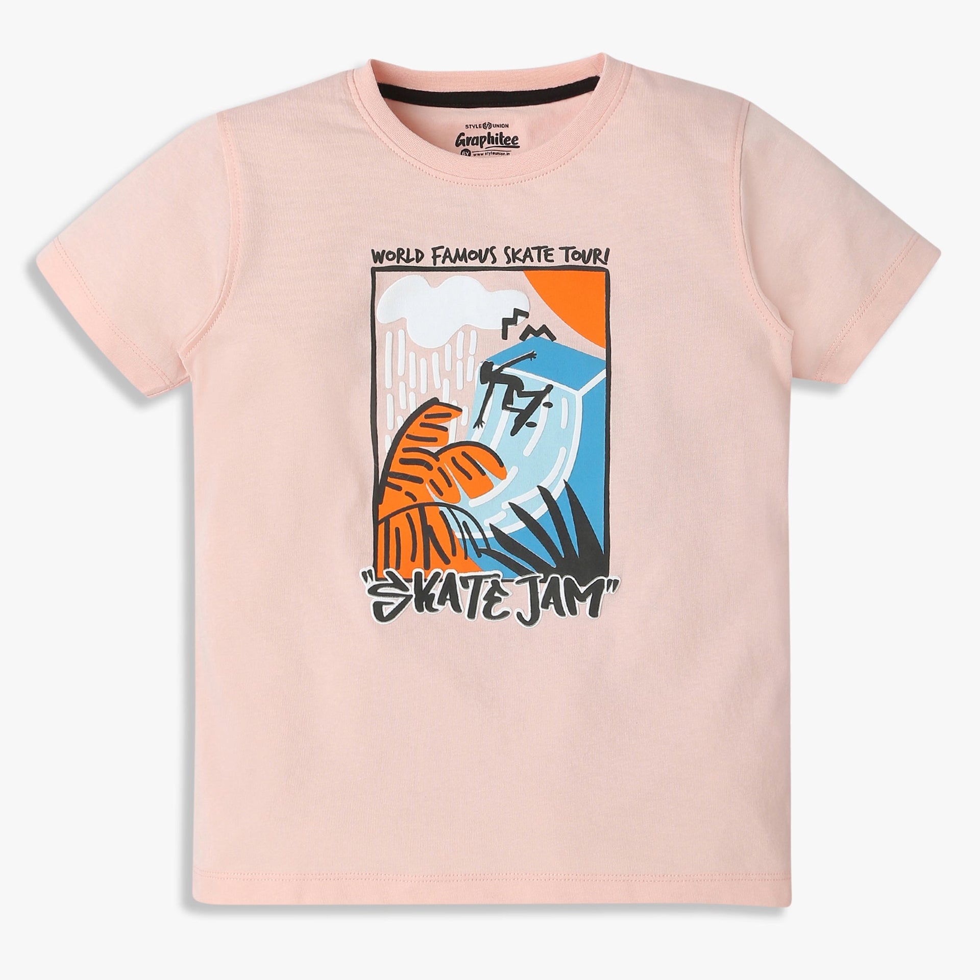 Boys Graphic Crew Neck Half Sleeve T-Shirt