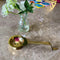 Brass Aarti Diya, Brass Handheld Diya, Lenght 9 Inch