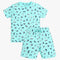 Boys Crew Neck T-Shirt And Shorts All Over Printed Sleepwear Set