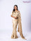 Banarasi munga silk saree cream with allover silver & gold zari weaves and zari woven lace border