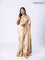 Banarasi munga silk saree cream with allover silver & gold zari weaves and zari woven lace border