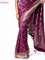 Banarasi munga silk saree purple with allover silver & gold zari weaves and zari woven lace border