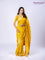 Banarasi munga silk saree yellow with allover silver & gold zari weaves and zari woven lace border