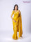 Banarasi munga silk saree yellow with allover silver & gold zari weaves and zari woven lace border