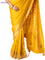 Banarasi munga silk saree yellow with allover silver & gold zari weaves and zari woven lace border