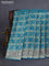 Banarasi georgette saree teal blue with bandhani prints & mina weaves
