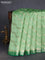 Chiniya silk saree pista green and green with allover zari weaves and zari woven border