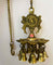 Brass Hanging Diya, BRASS DIYA Set WITH CHAIN , Sangu symboled, Diya home decoration