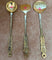 Brass Cooking Spoon Set, Cooking ladle, Brass ladle Spoon Set of 3.