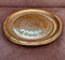 Brass Puja Plate, Pooja ki thali Nakshee Om Design embosed Pooja Plate (Dia 14 Inches)