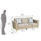 Cooper 3 Seater Fabric Sofa- Beige