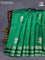 Chiniya silk saree green with zari woven floral buttas and zari woven border