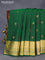 Pure kanchipuram silk saree green and pink with zari woven buttas and zari woven border