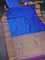 Pure kanchipuram silk saree blue and pink with zari woven buttas and zari woven border