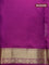 Pure kanchipuram silk saree purple with zari woven buttas and zari woven border