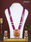 Jaipur multilayer beaded maroon necklace with meenakari pendant and pearl hangings